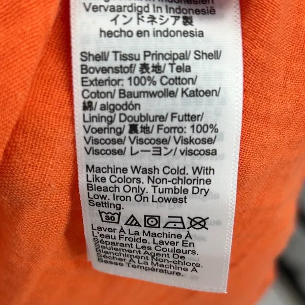 NWT J. Crew Orange Gauze Smocked Waist Midi Maxi Balloon Sleeve‎ Cotton Dress XS - Image 10