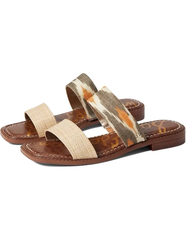Sam Edelman Haydee Beige Woven Slip On Open Toe Sandals 9 - Image 3