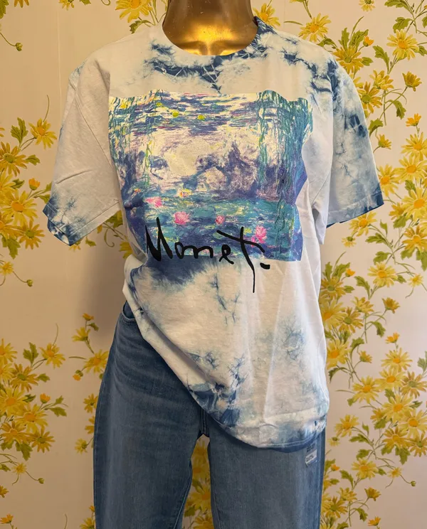 NWT Tie dye Monet water lilies T shirt size S - Image 3