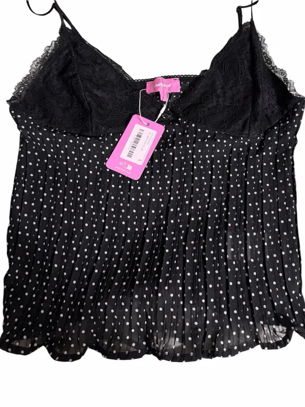Edikted NWT Rhian Polka Dot Lace Trim Pleated Camisole - Image 6