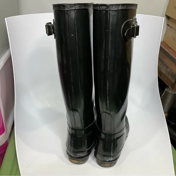 Hunter original tall black rain boots women’s size 6‎ - Image 8