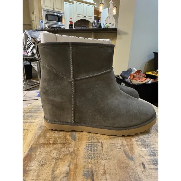 Ugg Classic Femme Mini Slate Wedge Ankle Boots Us 12 / Eu 43 / Uk 10 - Image 3