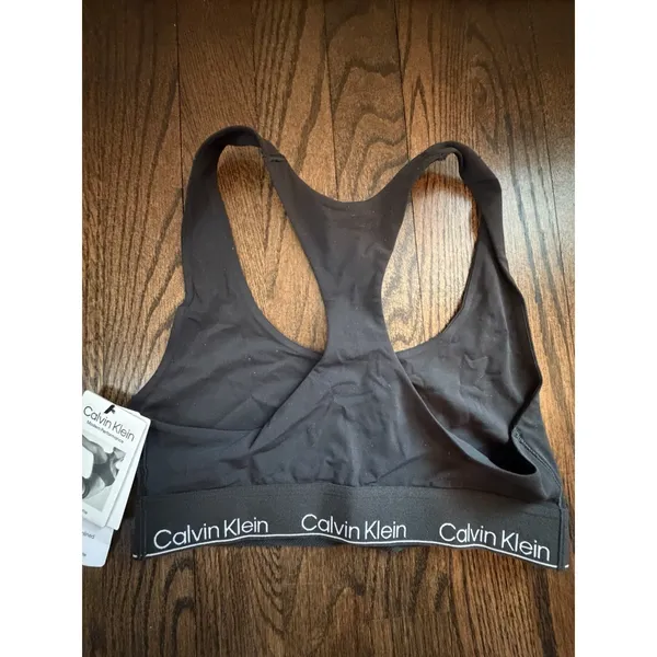 Calvin Klein Unlined Bralette Black Sz S $44 NWT - Image 2