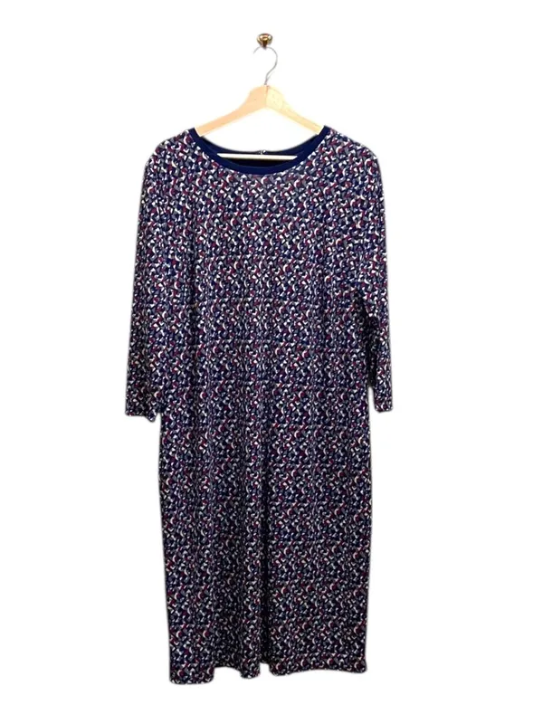 Lauren Ralph Lauren Midi Dress Blue Size 2X Preppy Party Career Vacation Plus - Image 2