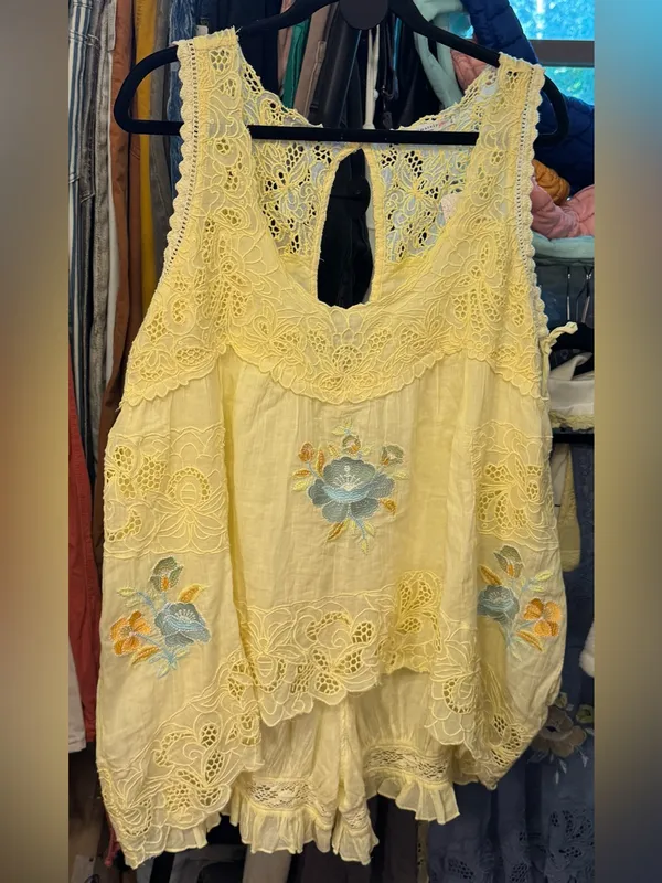 NWT Free People FP Intimately Eye Catcher Bloomsie Romper Double Butter - XS *IR - Image 8