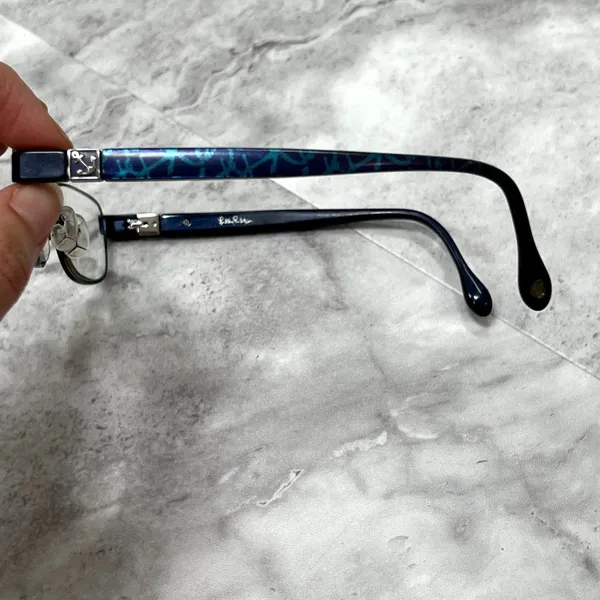 Lilly Pulitzer Blue Eye Glasses Unknown Strength‎ Lenses Metal Anchor - Image 4