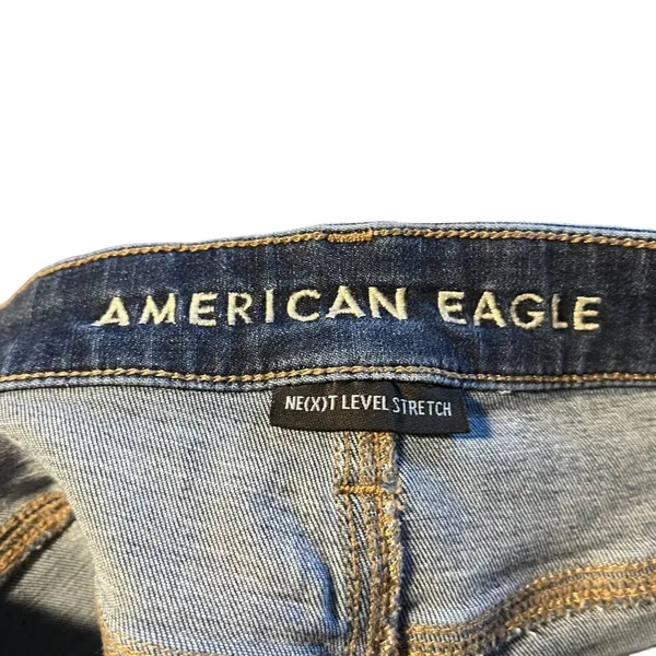 American Eagle Hi Rise Shortie Denim Jean Shorts Women's Sz 6‎ Distressed - Image 6