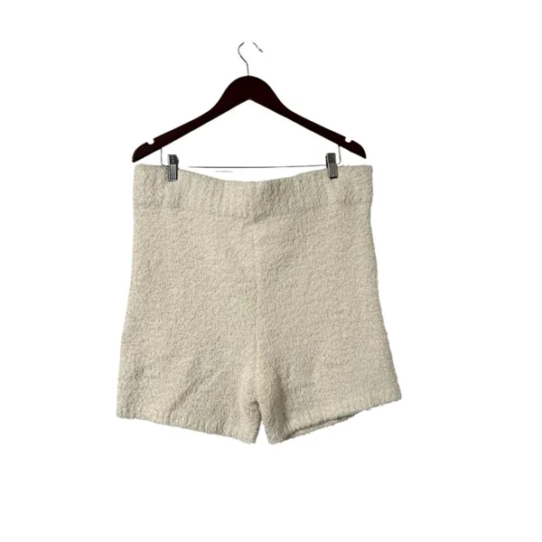 NWT SKIMS White Cozy Fuzzy Teddy Boucle High Waisted Shorts - Image 3