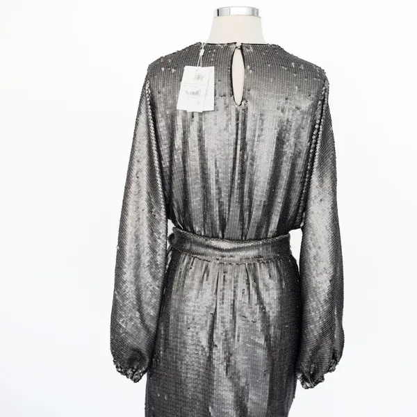 Anine Bing. Angie Sequin‎ Belted Mini Dress In Sequins. - Image 14
