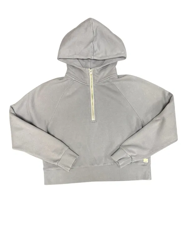 Vuori Restore Half 1/2 Zip Hoodie Fleece Sweatshirt Long Sleeve Gray Blue Medium - Image 5