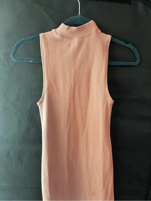 Abercrombie & Fitch Stretchy Dusty Pink Sleeveless Dress - Image 2