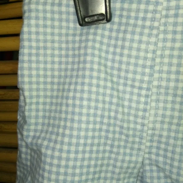 Vintage Our Turn S Sky Blue Baby Gingham Check Pull-On Shorts - Image 2