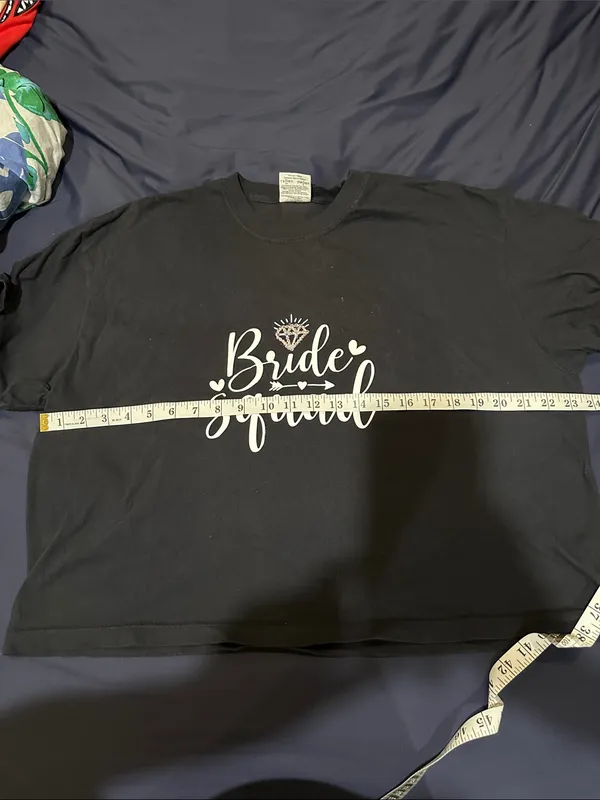Comfort Colors Black 'Bride Squad' Graphic Tee - Women's Crewneck - Image 6