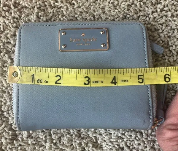 Kate Spade New York Wallet Bifold Darci Cloud Cover Gold Zipper A6 - Image 9