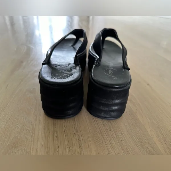 Free People Haven thong flip flop flatform platform YTK 90s 2000s black 39 - Image 4