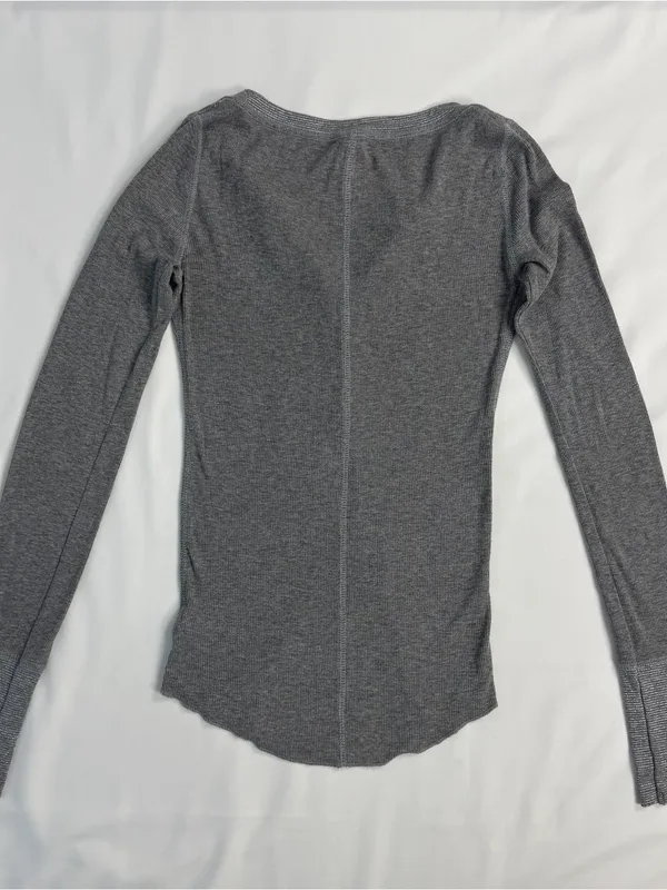 Aeropostale Ribbed Henley Long Sleeve Top, Size: X-Small - Image 7