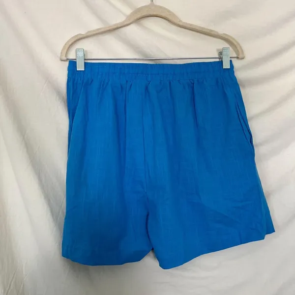 Source Unknown Linen & Cotton Blend 3 Piece Matching Lounge Casual Set M Shorts Top Cardigan - Image 7