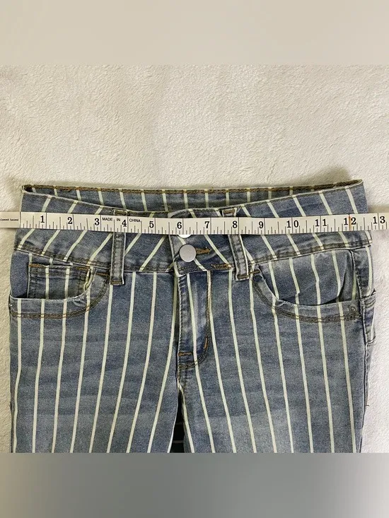 Slimming Striped Distressed Jeggings size XS - Image 6