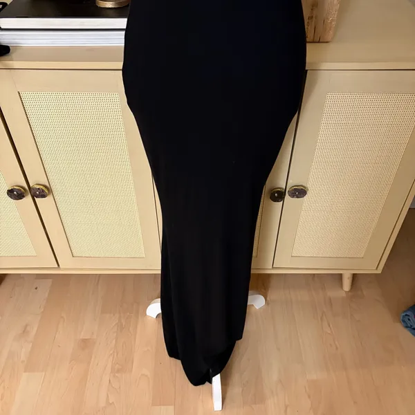 SKIMS Ribbed Soft Lounge Long Slip DressIn Onyx‎ Size Large - Image 4