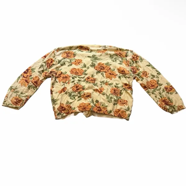 Free People Vintage The Originals Cropped Floral Cardigan - Image 4