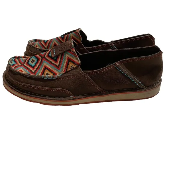 Ariat Cruiser Palm Brown Serape Mesh‎ Slip On Shoes Womens Sz US 9 - Image 7