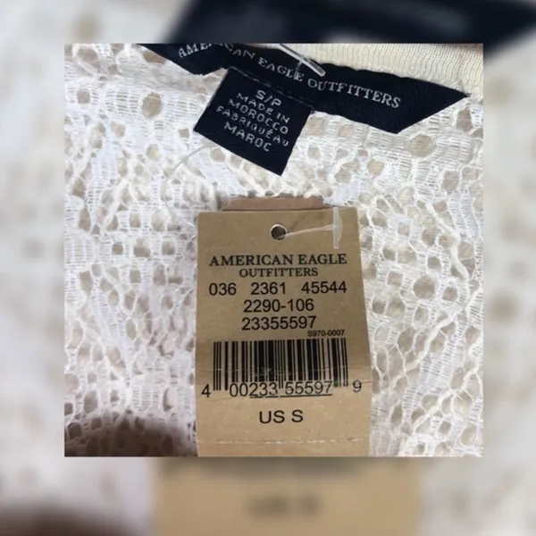 American Eagle Outfitters lace crème top - Image 3