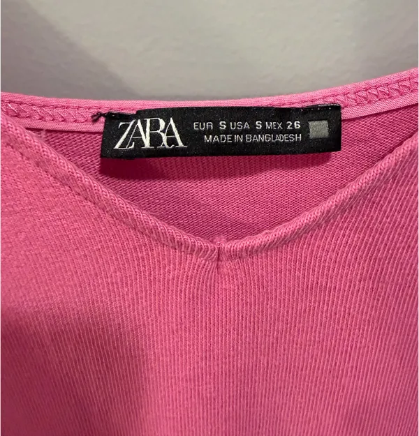ZARA Mixed Material Drop Waist Tiered Sleeveless Maxi Dress Pink - Image 6