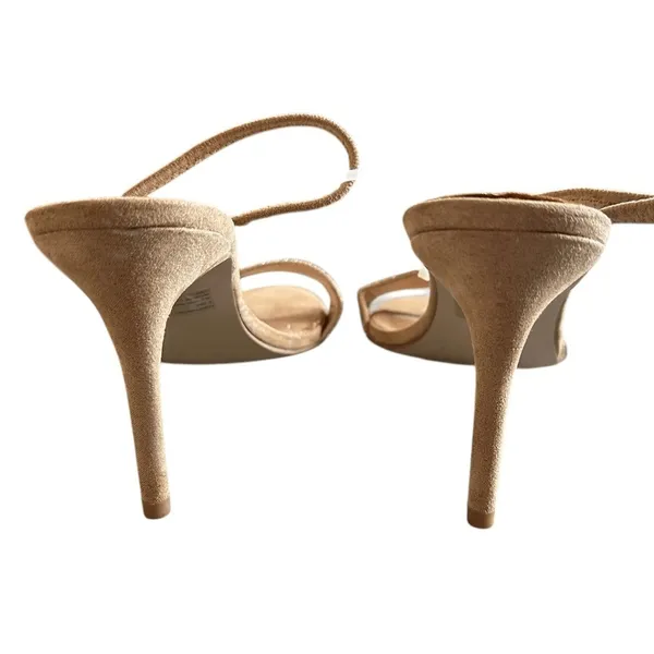 Steve Madden Women's Natural Fierce Rhinestone Slingback Heels Size‎ 7 - Image 4