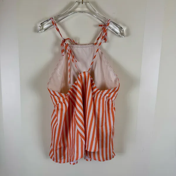 Petal & Pup Valencia Stripe Halter Top Size Medium Orange Pink - Image 4