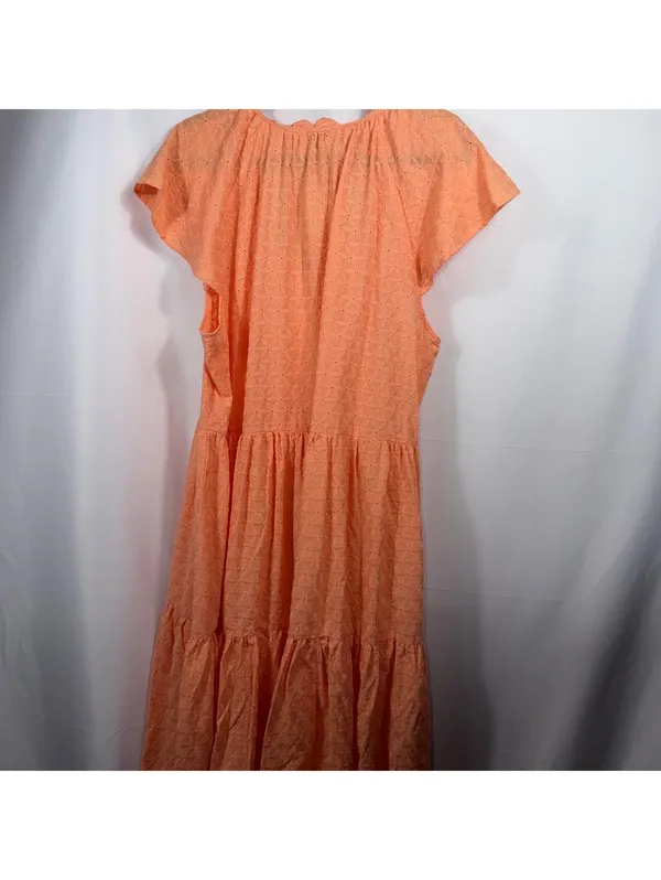 Fairhope Coral Eyelet Midi Dress XXL NWT Boho - Image 9