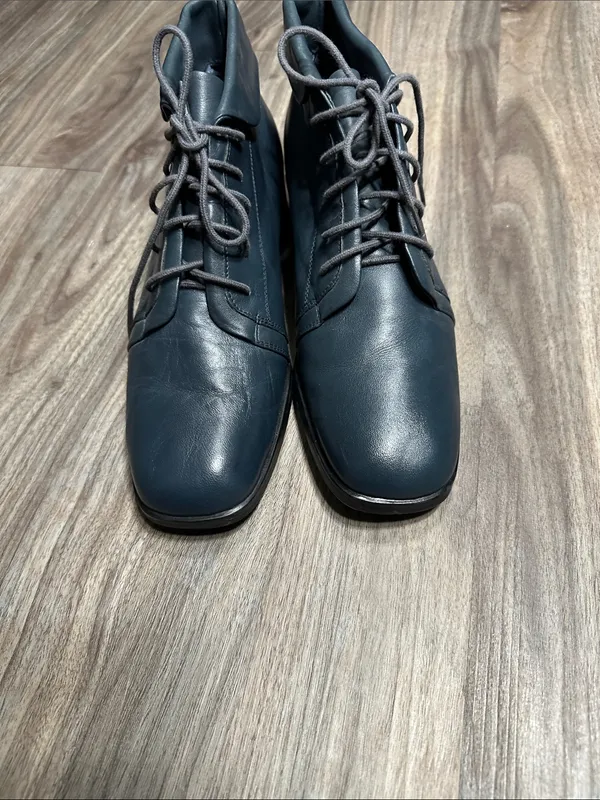 St. John's Bay Women's Lace-Up Ankle Boots in Teal-Blue - Image 7