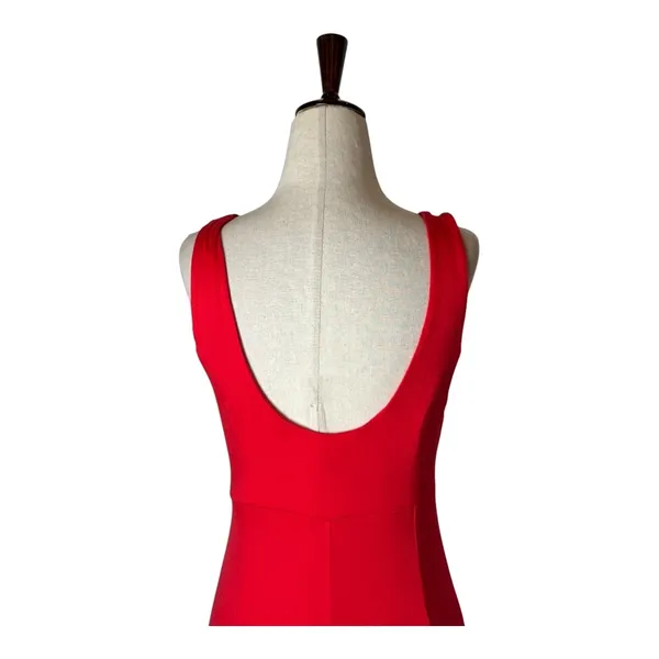 Spencer + Shaw Dress Women XS Red Sleeveless Scoop‎ Neck Fit And Flare Midi - Image 5