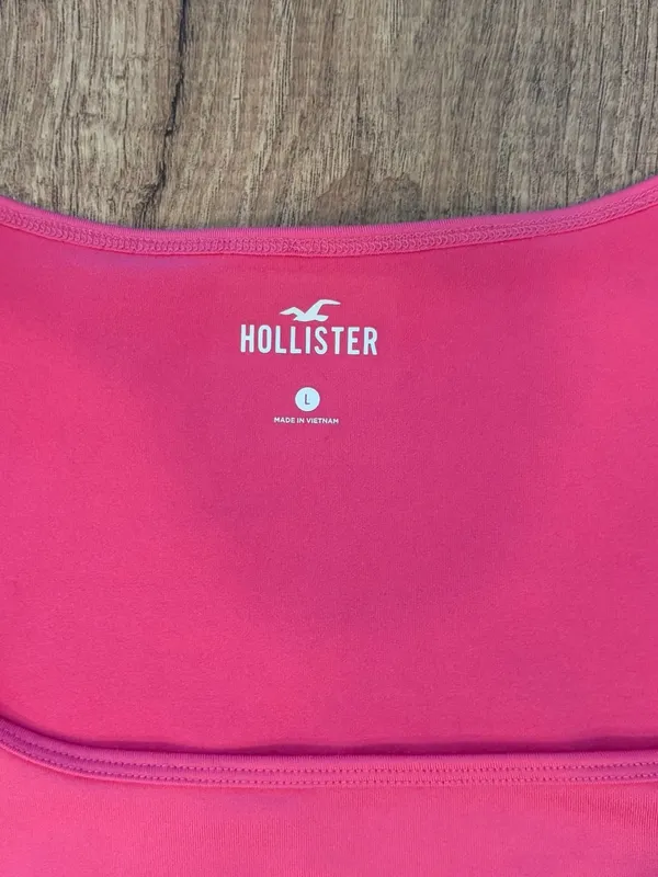 Hollister Live in the Moment Hot Pink Square Neck Short Sleeve Top - Image 2