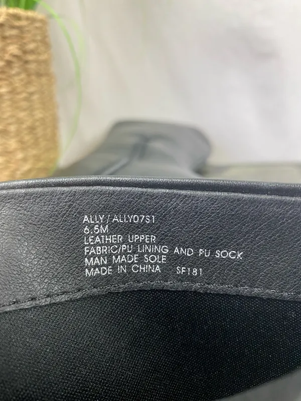 Steve Madden Black Ally Zip Up Knee High Block Heel Square Toe Boots 6.5 - Image 7