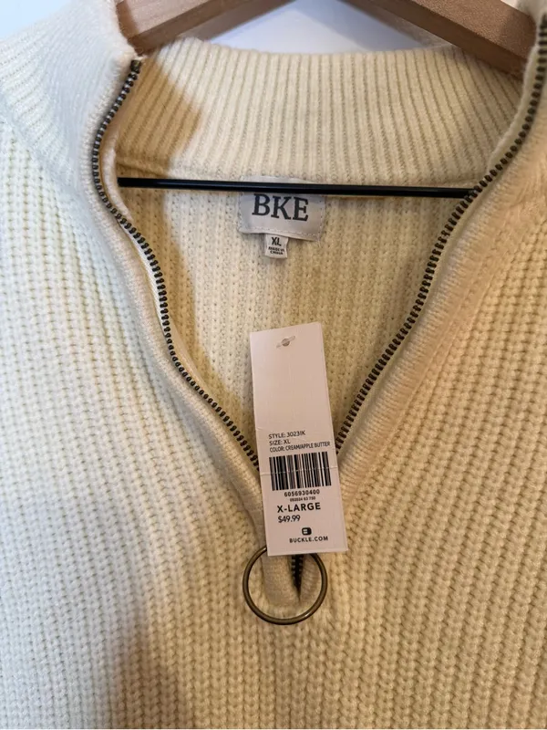 BKE Striped Quarter Zip‎ Sweater - Image 3
