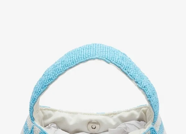 Playful Beaded Crab Handbag Nautical Style (Minor Handle Flaw) - Image 3
