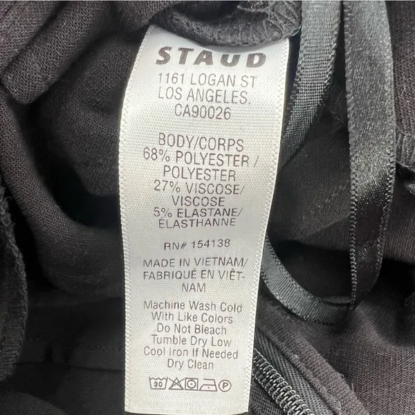 Staud dart‎ waist straight leg trouser black sz 4 - Image 4