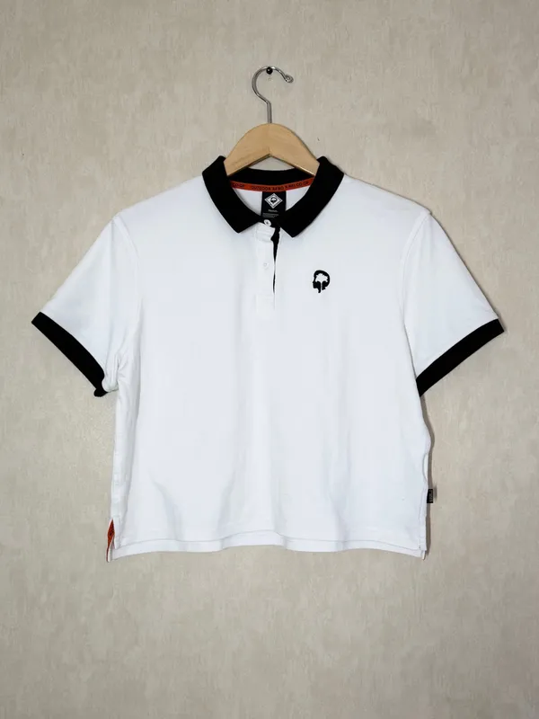 REI Co-op + Outdoor Afro Women’s Polo Shirt Shortsleeve in White M - Image 2
