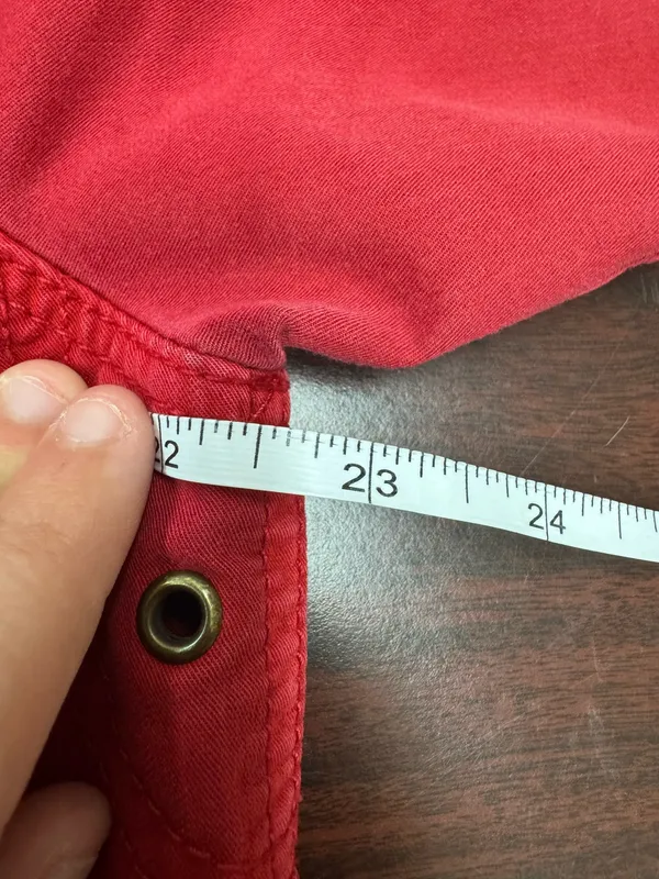 Kim Rogers Red Thin Hooded Jacket Size Large - Image 5