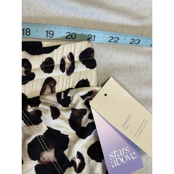Stars Above Leopard Print Pajama Pants Size 2X Wide Leg Elastic/Tie Waist - Image 7