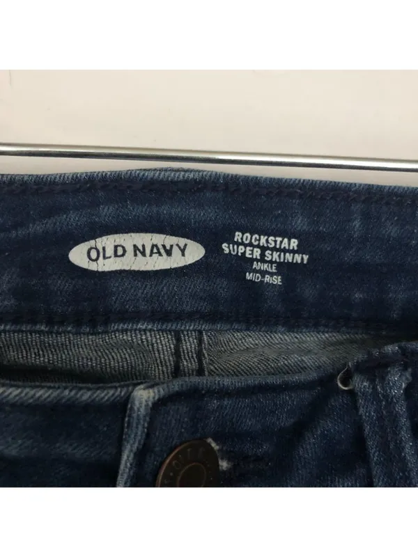 Old Navy Rockstar Super Skinny Ankle Jeans Mid-Rise Dark Wash 4 Womens Denim - Image 3