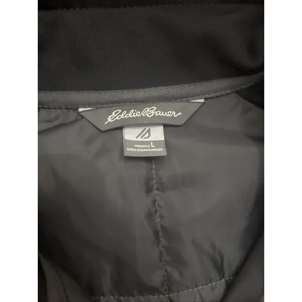 Eddie Bauer Womens Fleece Hybrid Vest Large Lightweight Hiking Outdoor Puffy - Image 3