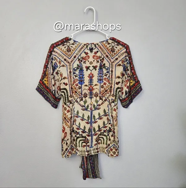 Anthropologie Vineet Bahl Meknes Embroidered Shirt Top - Image 6