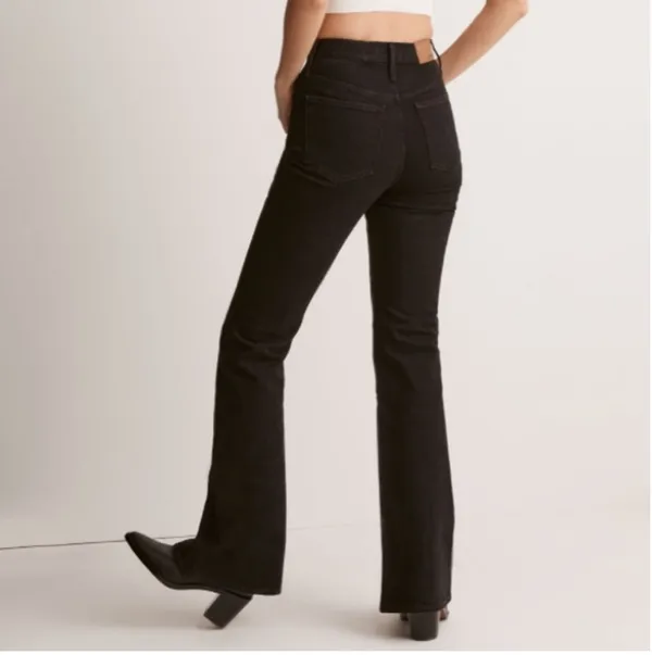 Madewell High-Rise Black Flare Jeans - Image 3