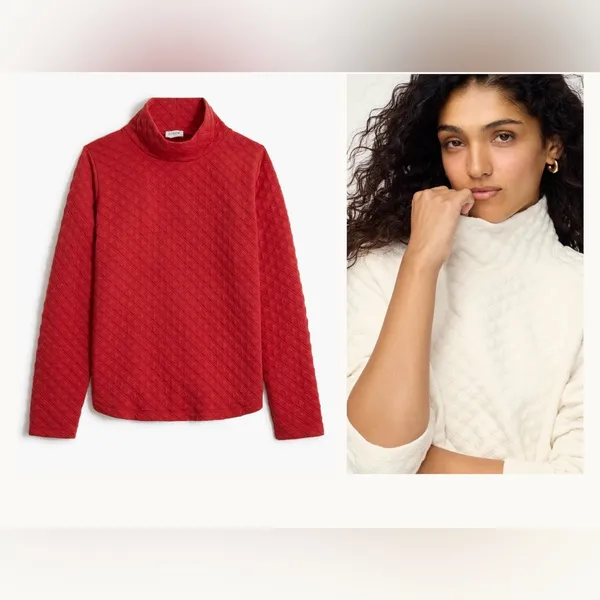 J.Crew Quilted mockneck pullover - Image 2