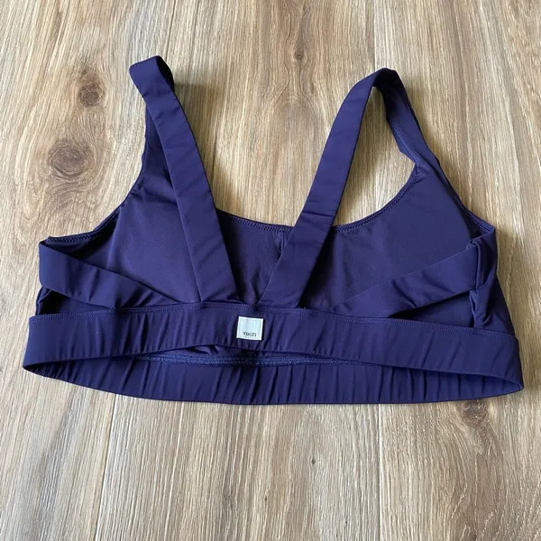 Vuori Sports Bra XL Navy Blue Strappy Back Yoga Workout Athletic Bra - Image 3