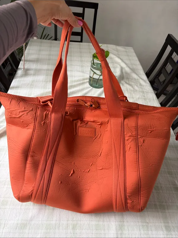 Dagne Dover Orange Neoprene Tote - Image 3