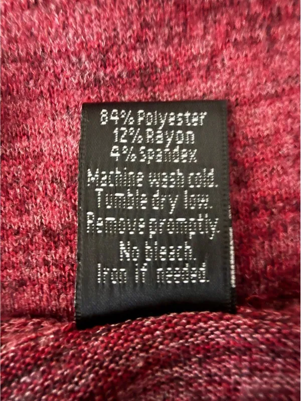 Lildy Women's Knit Sweater Top Size XL Red Wine Embroidered Casual Fall Shirt - Image 9