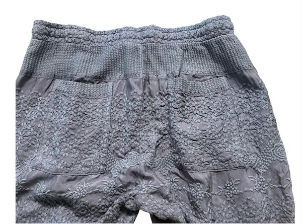 Johnny Was lace look and embroidered pants beige sz Small NWOT - Image 4