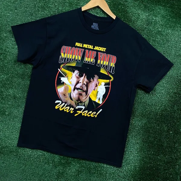 Stanley Kubrick's Full Metal Jacket Show Me Your War Face T-Shirt Size Large - Image 3